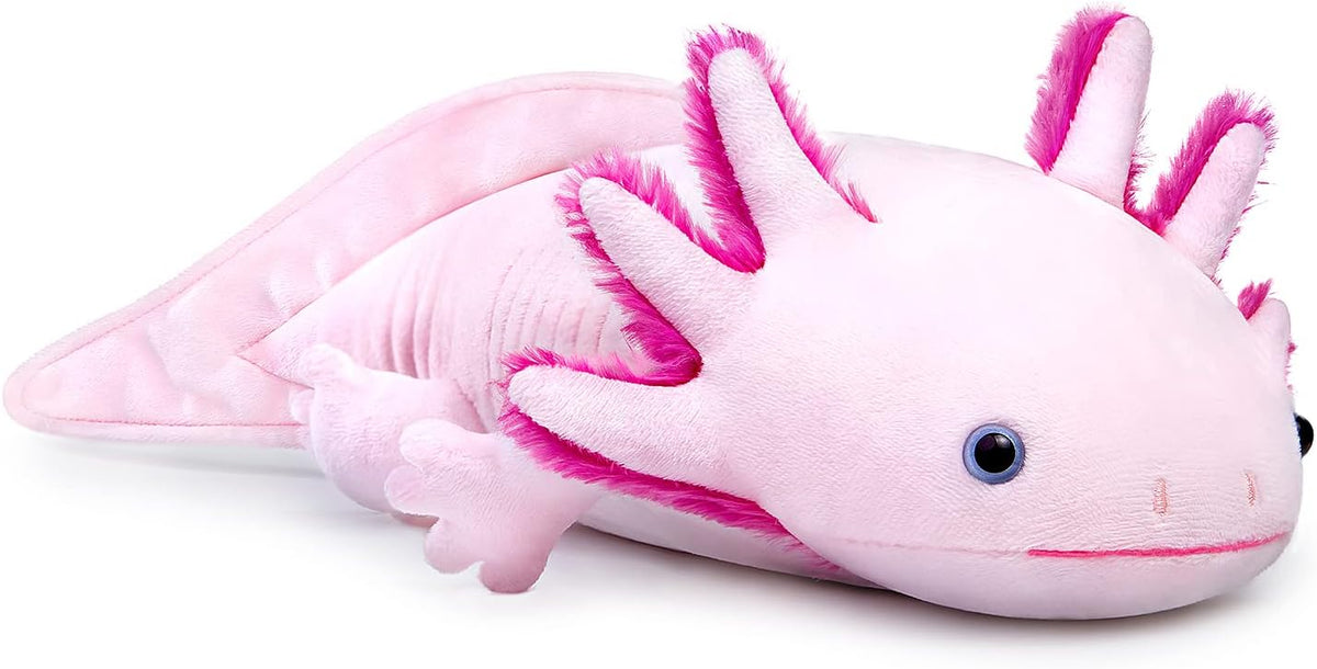 20" Realistic Light Pink Axolotl Plush