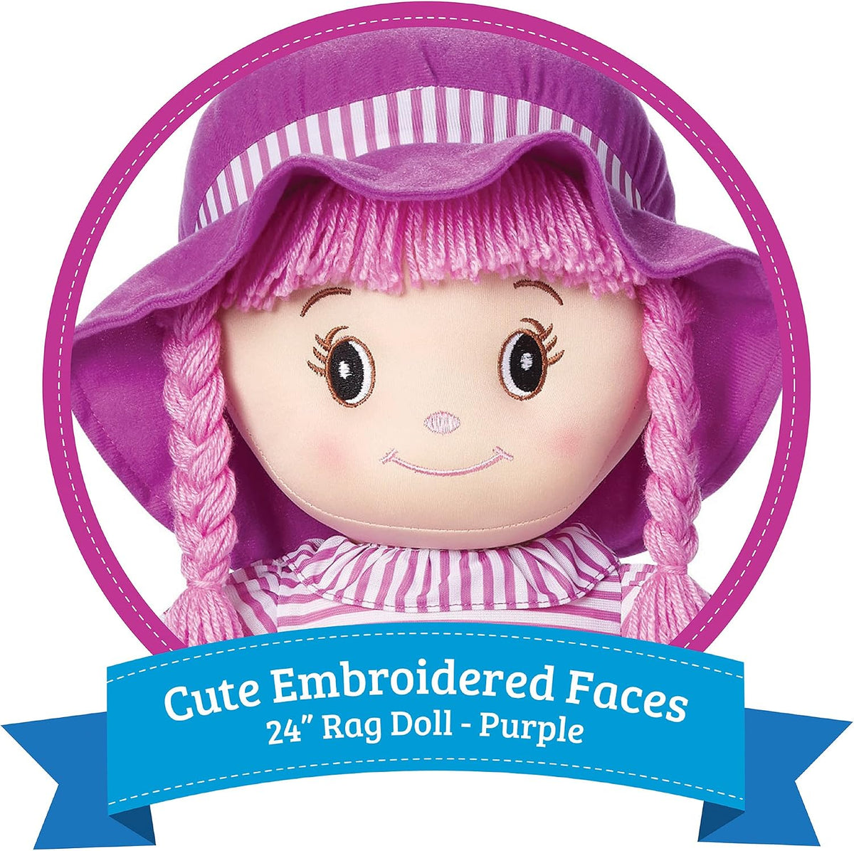 24" Purple Theme Huggable Rag Doll