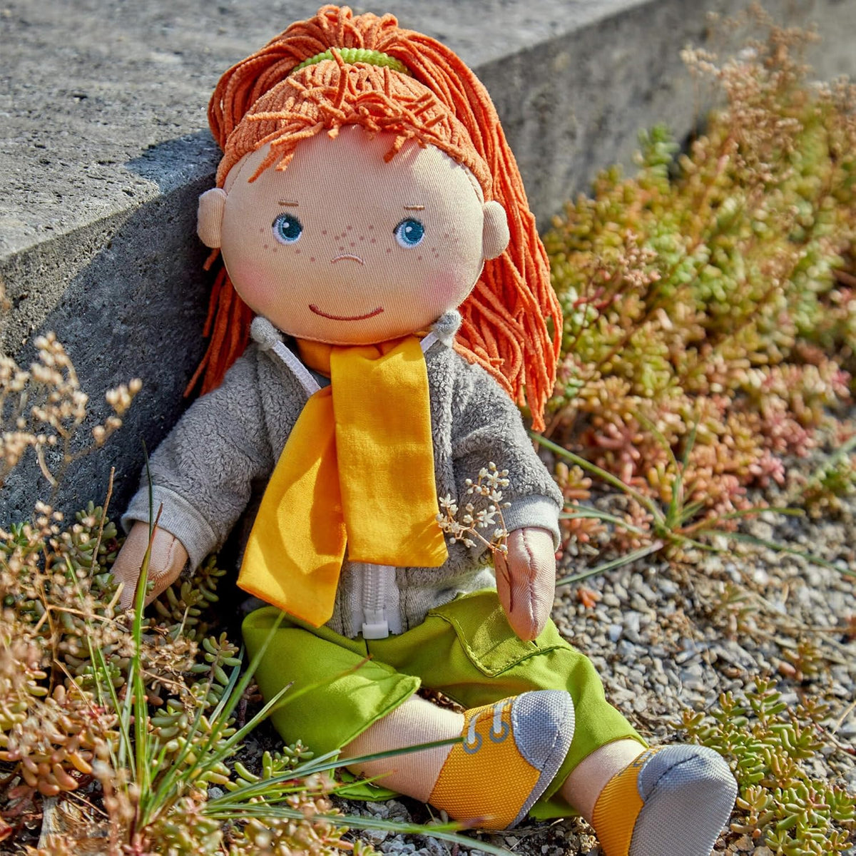 12" Machine Washable Soft Doll with Red Hair