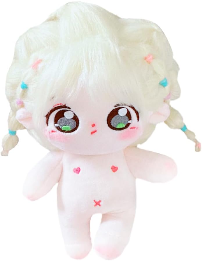 20cm Caramel Girl Humanoid Plush Doll No Skeleton