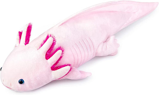 20" Realistic Light Pink Axolotl Plush