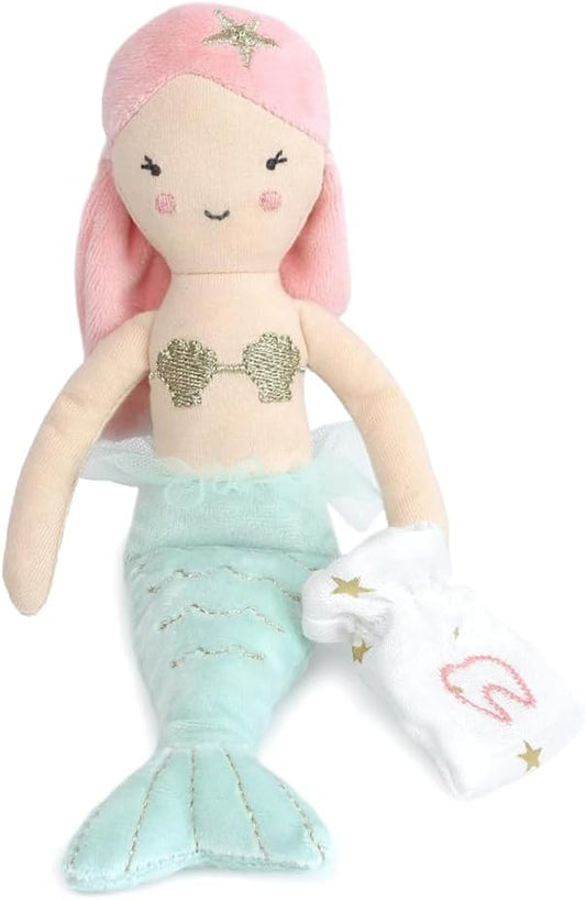 10" Mermaid Tooth Fairy Plush with Keepsake Pouch