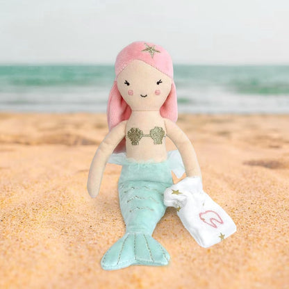 10" Mermaid Tooth Fairy Plush with Keepsake Pouch