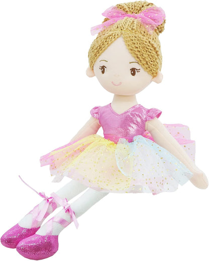 16" Ballerina Princess Plush Doll in Pink Outfit