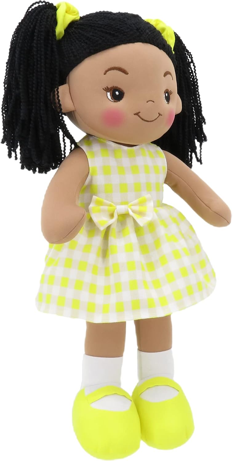 16" Yellow Soft Plush Rag Doll for Girls