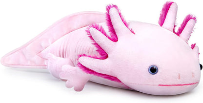 20" Realistic Light Pink Axolotl Plush
