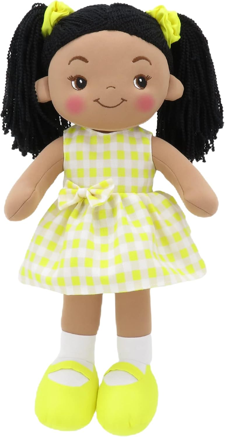 16" Yellow Soft Plush Rag Doll for Girls