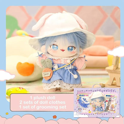 20cm Cotton Doll with 2 Outfits & Grooming Set