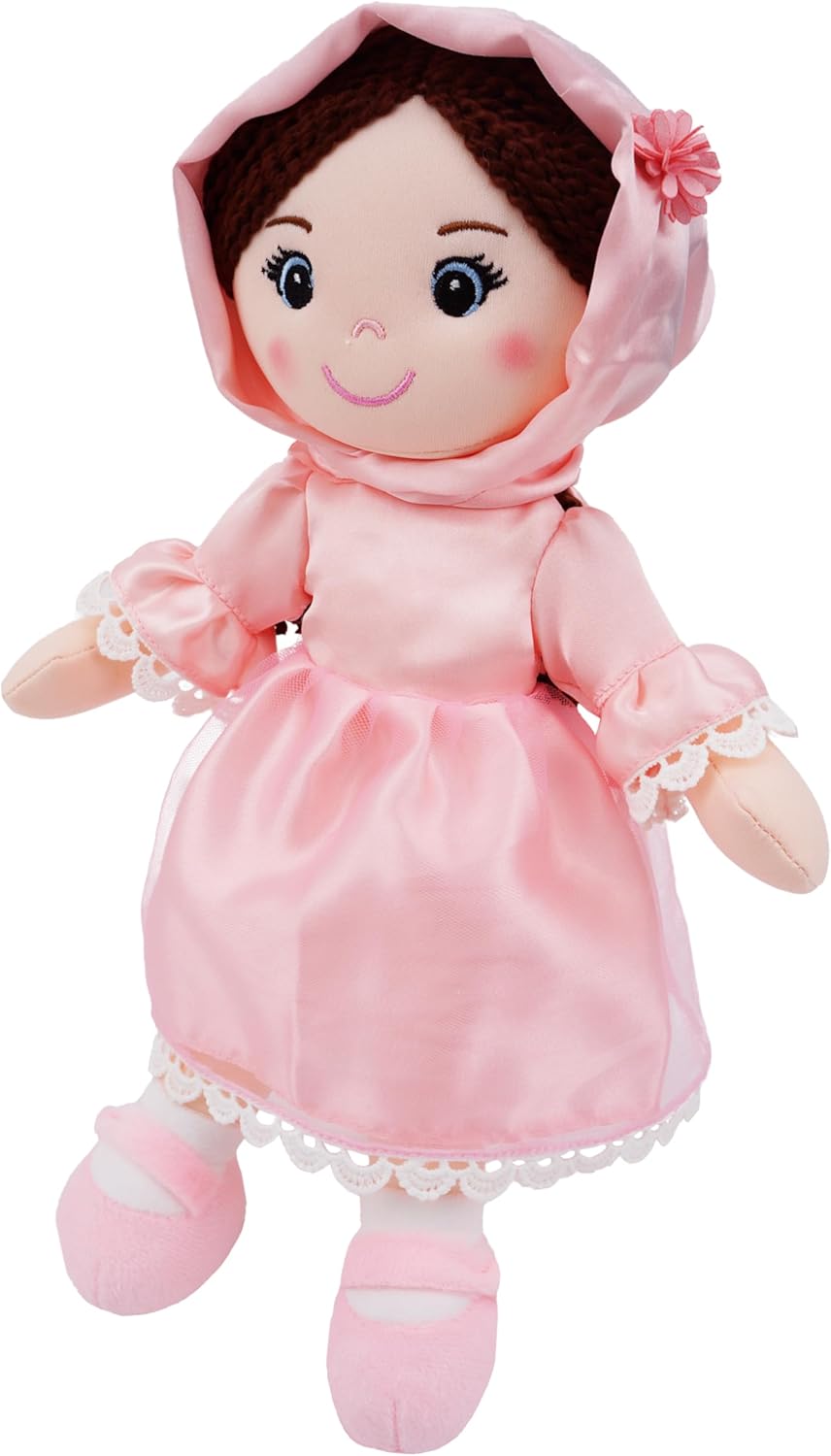 14" Pink Soft Cuddly Hijab Rag Doll