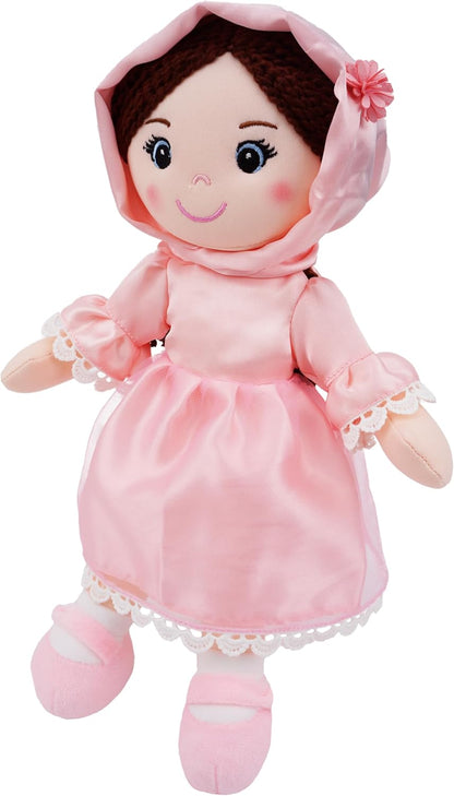14" Pink Soft Cuddly Hijab Rag Doll