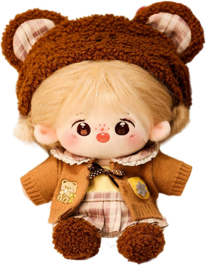 20cm Posable Cotton Doll with Cute Clothes