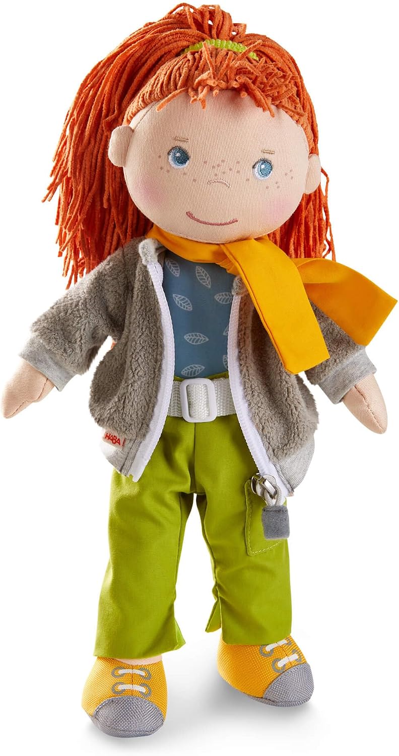 12" Machine Washable Soft Doll with Red Hair