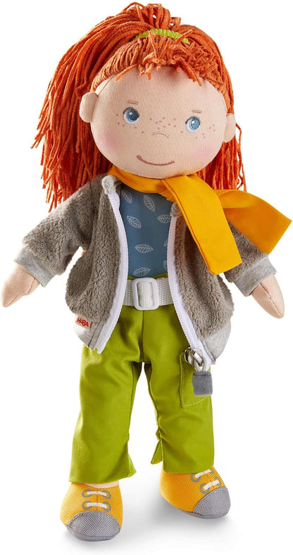 12" Machine Washable Soft Doll with Red Hair