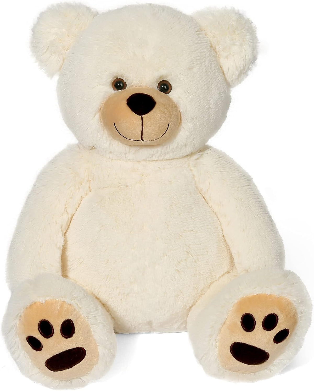 20" Beige Teddy Plush with Footprints
