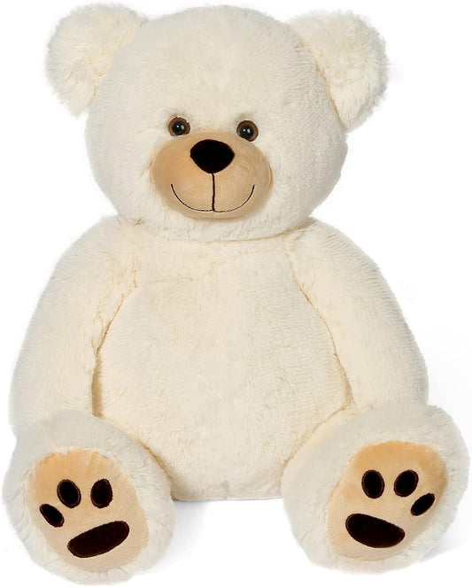 20" Beige Teddy Plush with Footprints