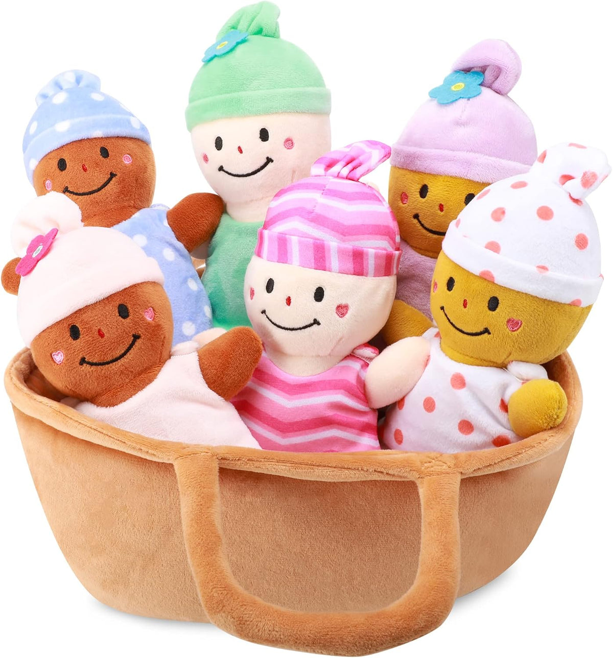 6-Piece Multicultural Sensory Baby Doll Set