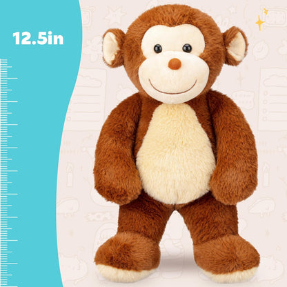 12.5" Soft Fluffy Monkey Plush Toy