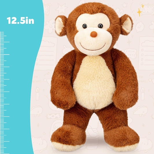 12.5" Soft Fluffy Monkey Plush Toy