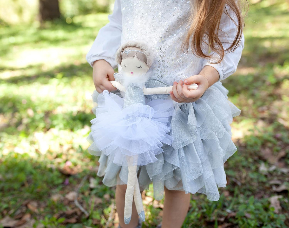 15" Silver Elegant Angel Plush Doll