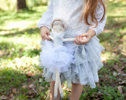 15" Silver Elegant Angel Plush Doll